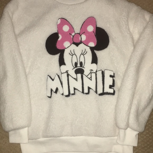 Fluffy Minnie Mickey Mouse Sweater 